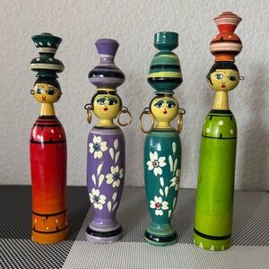 Colorful Wooden Doll Set